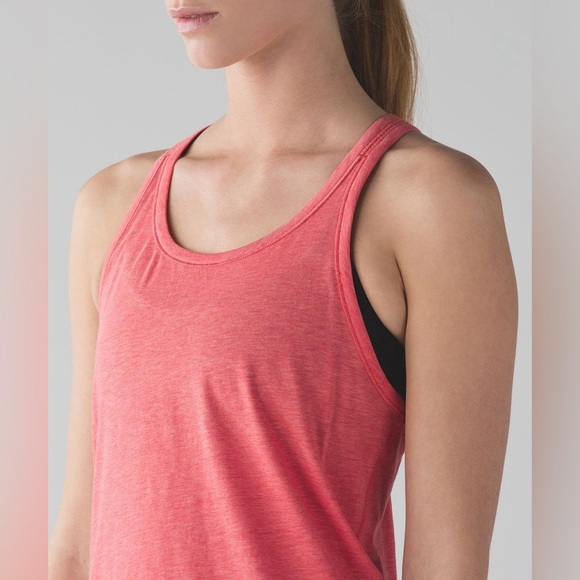 Lululemon Yogi Everyday Tank Heathered Cape Red Size Large - Picture 3 of 9